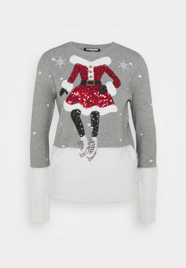 CHRISTMAS MRS CLAUS ICE SKATING - Pullover - grey