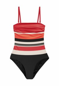 Next TUMMY CONTROL BANDEAU TALL - Badedragt - red black stripe