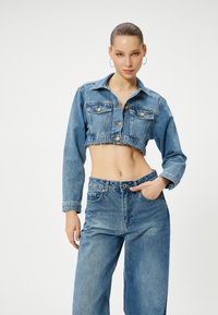 Koton CROP  - Giacca di jeans - blue denim