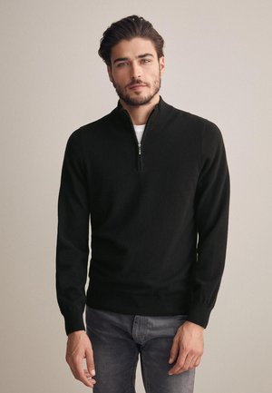 ULTRASOFT HALF-ZIP - Pullover - black