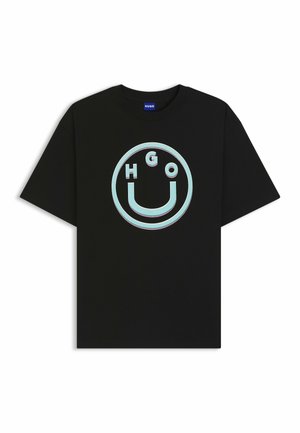 HUGO, OVERSIZED TEE - T-shirts print - black one