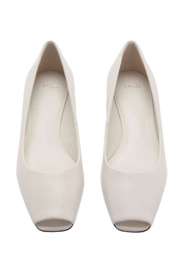 Peeptoe ballet pumps - weiß3
