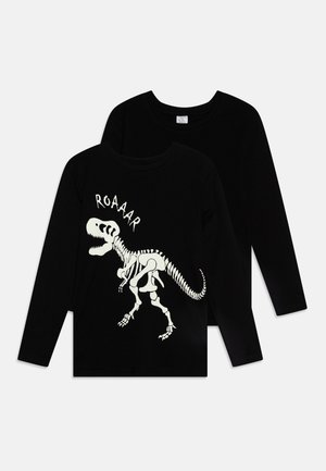 DINO GLOW IN DARK 2 PACK - T-shirt à manches longues - black