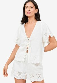 Lipsy BRODERIE SET - Conjunto de pijama - white