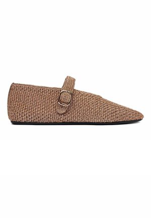 BADURA, Ankle strap ballet pumps - gold-coloured
