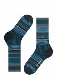 Burlington STRIPE - Socken - lagoon