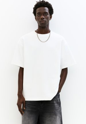 PULL&BEAR SHORT SLEEVE  - T-Shirt basic - white