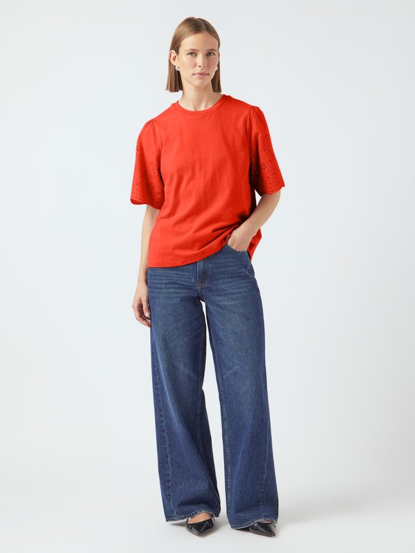 YASLEX SLEEVES - Basic T-shirt - cherry tomato2