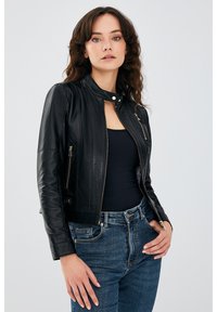 Derimod Leather jacket - black