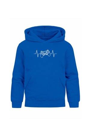 MoonWorks GAMING GAMER ZOCKEN HERZSCHALG KONSOLE - Kapuzenpullover - blau