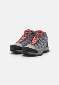 Columbia REDMOND III MID WATERPROOF - Pohodniški čevlji - steam/red coral
