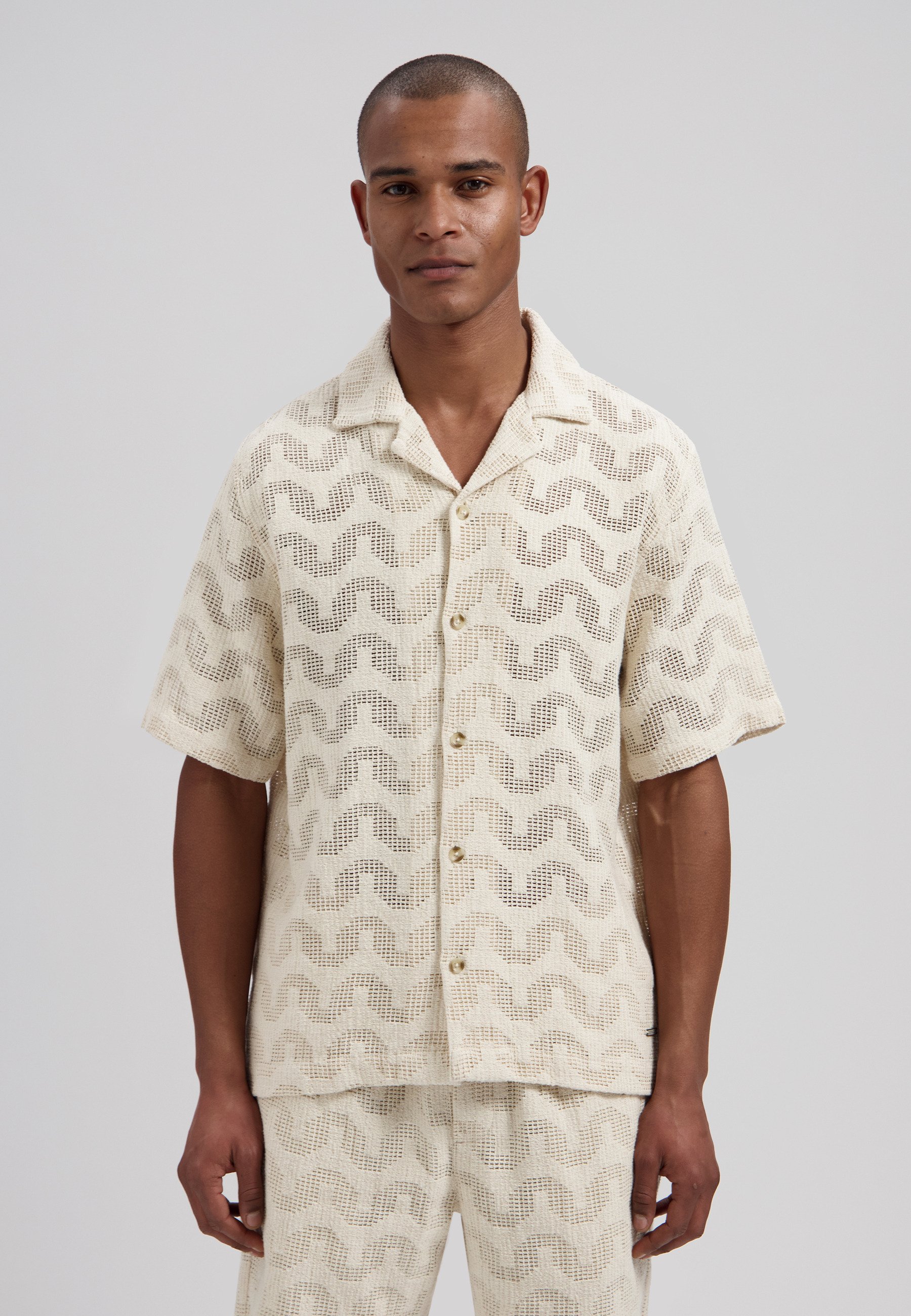 Dstrezzed CHARLIE RESORT SHIRT - Shirt - silver birch/light grey