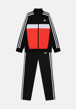 adidas Performance ESSENTIALS 3-STRIPES TIBERIO TRACK SUIT - Chándal - black/bright red/white