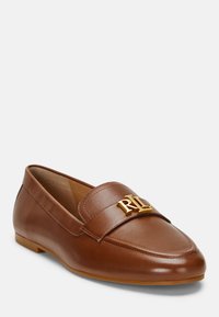 Lauren Ralph Lauren AVERI III BURNISHED LEATHER LOAFER - Sapatos sem atacadores - tobacco
