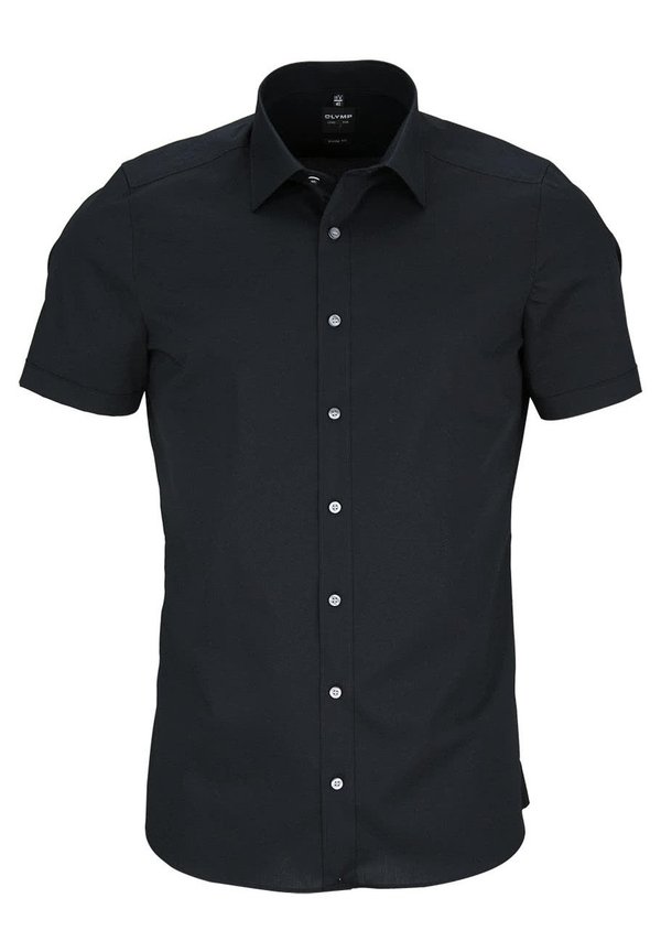 LEVEL FIVE BODY FIT HALBARM POPELINE STRETCH SCHWARZ - Hemd - schwarz