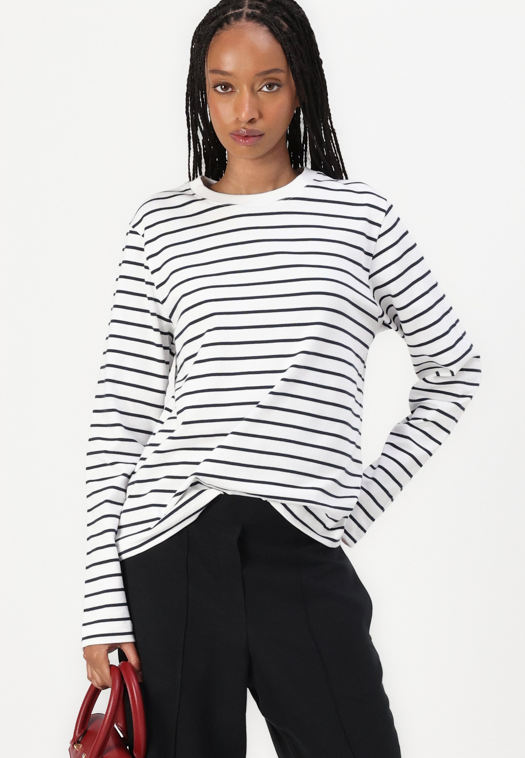 Samsøe Samsøe CAMINO - Longsleeve - salute/wit - Zalando.nl