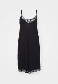 LAS DOTLINE NEGLIGÉ - Nachtjapon - black/cream