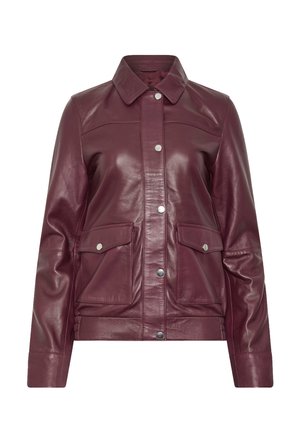 Long Tall Sally, TALL BOMBER JACKETS - Leren jas - burgundy