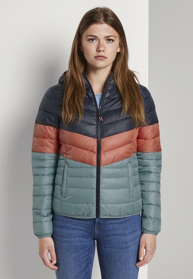 LIGHT PADDED JACKET - Light jacket - blue coral colorblock