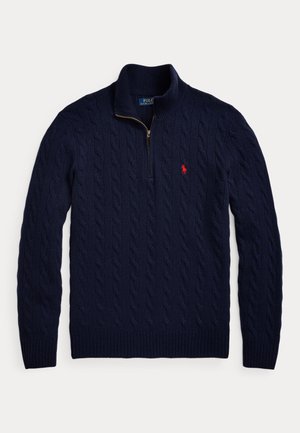 Polo Ralph Lauren, CABLE-KNIT QUARTER-ZIP SWEATER - Neule - hunter navy