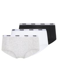 Puma - MINI SHORT 3 PACK - Pants - white/grey/black Thumbnail Image 1