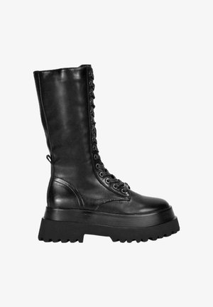Bosanova CON CORDONES - Botas con plataforma - black