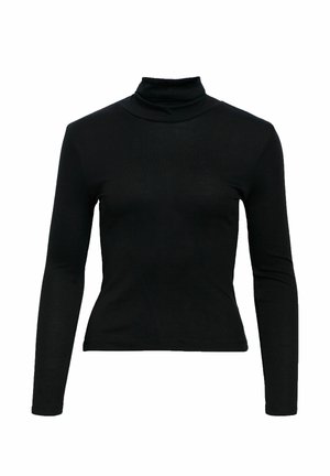 Object, LONG SLEEVED TOP HIGH ROLL NECK - T-shirt à manches longues - black