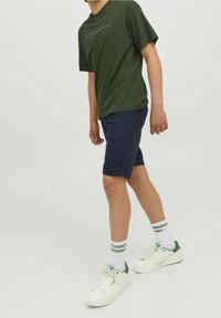 Jack & Jones Junior LEINEN - Farkkushortsit - navy blazer