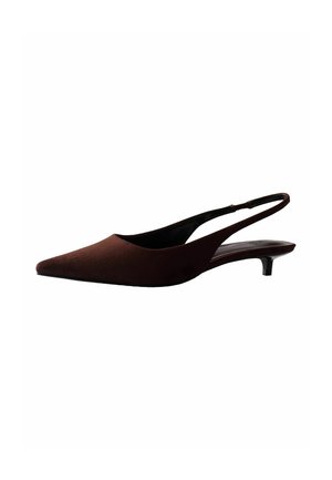 THE SET, KITTEN HEEL SLINGBACK SHOES - Tacones - chocolate brown