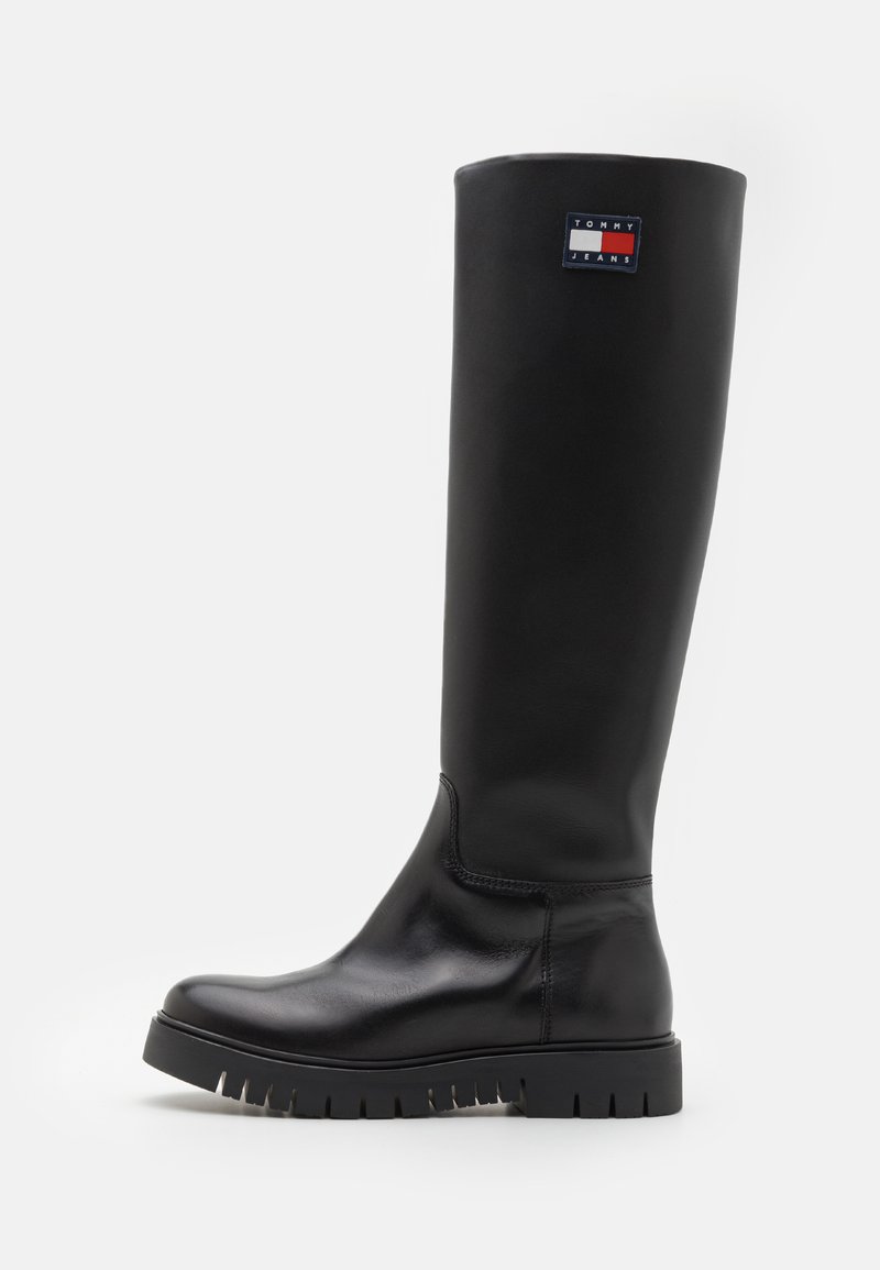Tommy Jeans LONG SHAFT BOOT - Plateaustøvler - black