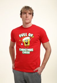 Henry Tiger SPONGEBOB SQUAREPANTS FULL OF CHRISTMAS CHEER - Camiseta estampada - red