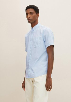 TOM TAILOR Camicia Uomo Denim A Righe - Cotone Estate - Vestibilità Normale