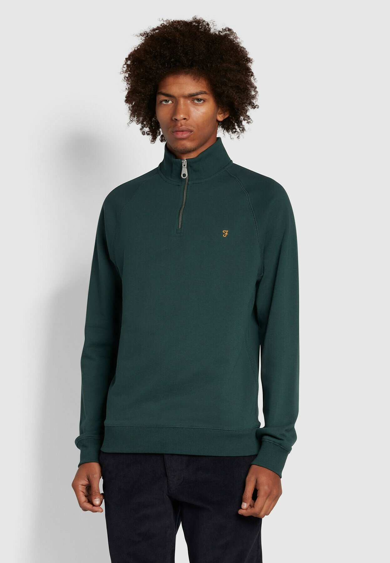 Farah JIM 1/4 ZIP - Sweatshirt - farah forest green/vert foncé - ZALANDO.FR