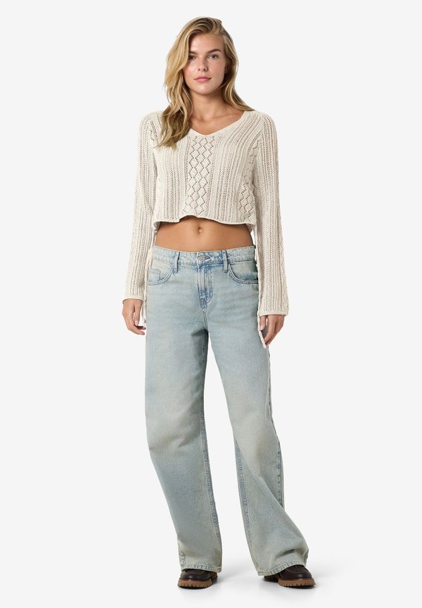 NMLUNA SIDE RUCHED  - Strickpullover - birch