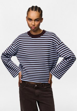 Pieces, KNIT PCJASSY STRIPE - Pullover - hot fudge