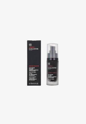 Uomo Collistar Milano Magic Face Drops für Männer, 30 ml Selbstbräunungskonzentrat mit ultraschneller Wirkung, schwarze Verpackung und Flasche mit Pumpe.