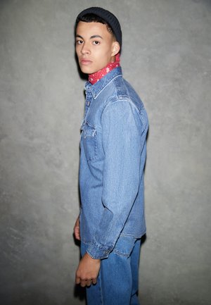 RELAXED FIT WESTERN - Shirt - indigo stonewash
