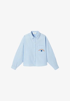 Promod, CHEMISE À MESSAGE - Chemisier - rayé marine