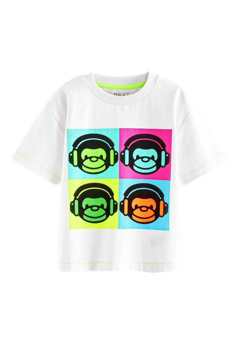 Next SHORT SLEEVE CHARACTER - T-shirts print - white green