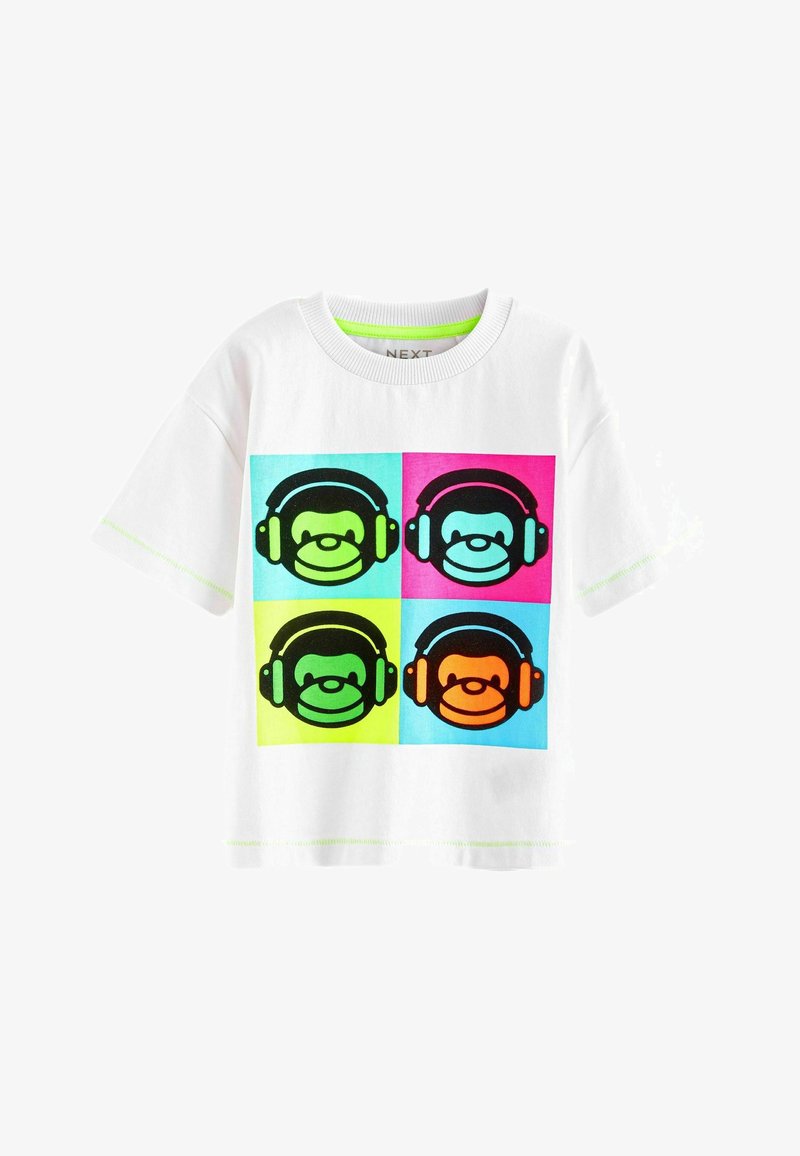 Next SHORT SLEEVE CHARACTER - T-Shirt print - white green