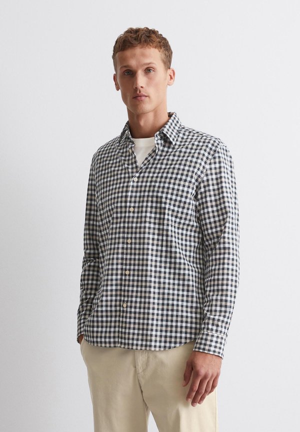 KENT COLLAR LONG SLEEVES ONE RECTANGULAR CHEST POCKET ROUND HEM - Shirt