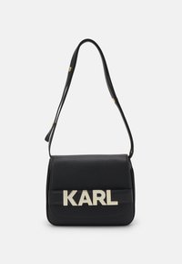 KARL LAGERFELD - LETTERS FLAP CROSSBODY - Keresztpántos táska - black Miniatűr kép 1