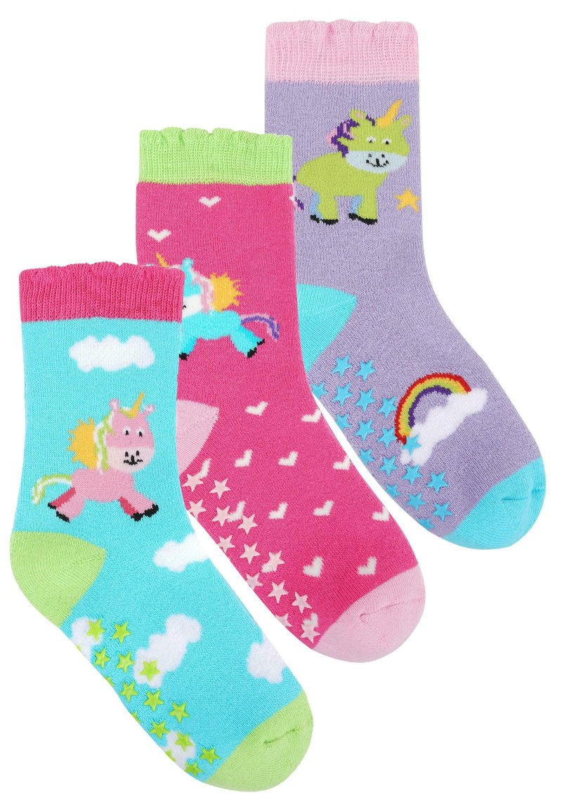 Normani ANTI SLIP 3 PACK - Socken - einhorn