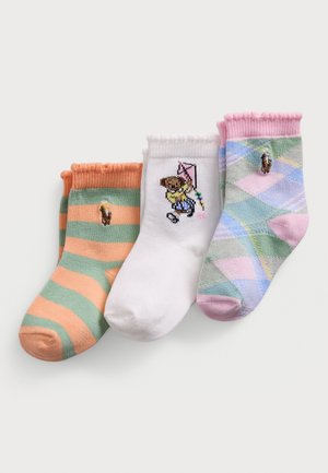 Polo Ralph Lauren POLO BEAR CREW SOCK 3-PACK - Socken - orange/green/white/pink multi