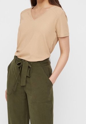 Jednoduché tričko - brown