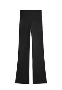 HIGH-RISE COMFORT FLARE - Trousers - black