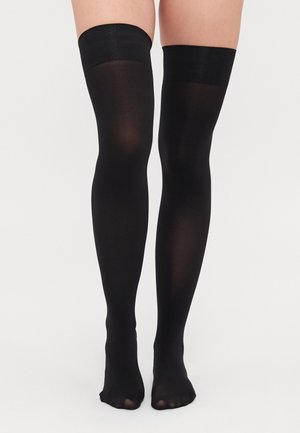 OPAQUE BOW STOCKINGS - Overknee-strømper - black