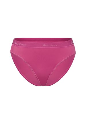 Rosa Damen-Unterwäsche mit glatter Textur und elastischem Bund. Mit Logo in Hellrosa auf dem oberen Bund und nahtlosem Design.