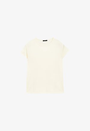 Massimo Dutti SHORT SLEEVE WITH ROUND NECK - T-shirt basic - yellow