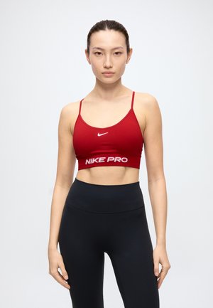 Nike Performance, Спортен сутиен с лека поддръжка - tough red/white